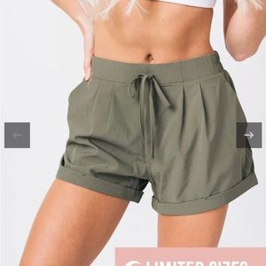 Olive green summer shorts